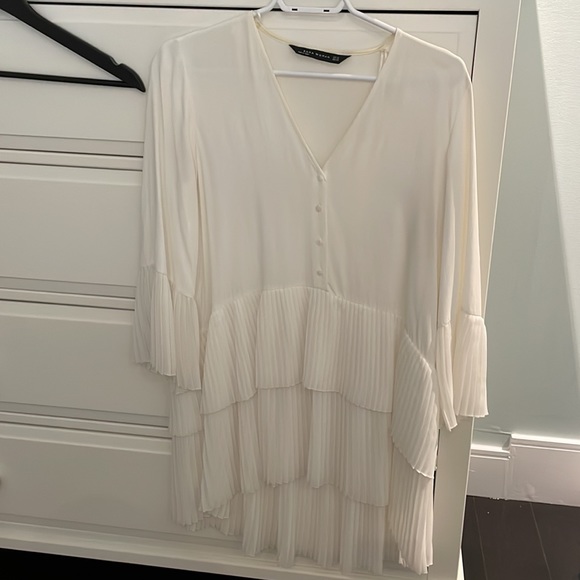Zara Woman White Layered Tunic - Picture 2 of 3